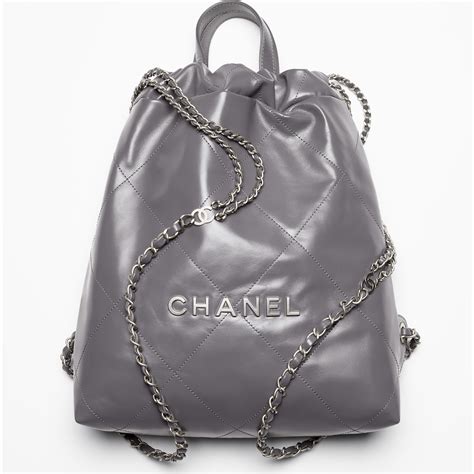 chanel silver backpack|authentic Chanel backpack.